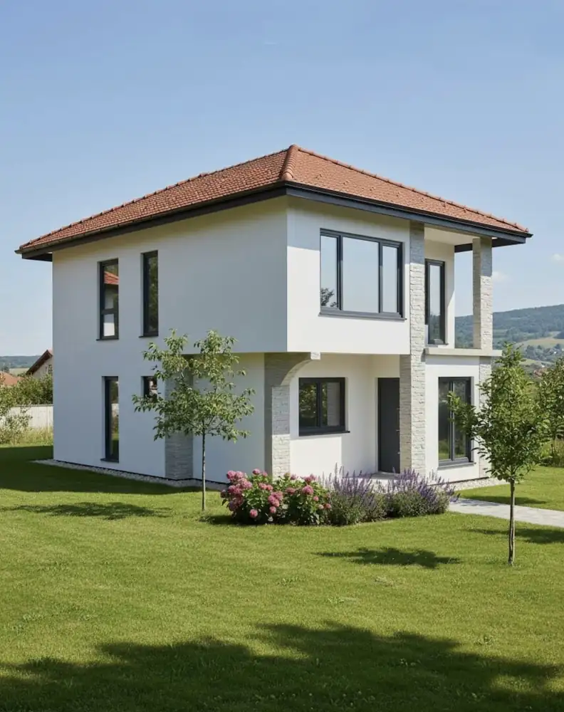 Модерна двуетажна къща с голям двор в комплекс Panorama Hill, Костинброд